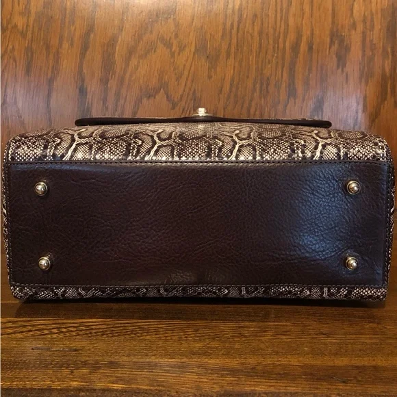 NWT-Brahmin-Rene-Expresso Caswell Satchel-Non Melbourne Croc-Mini Python-$395 - Picture 6 of 16